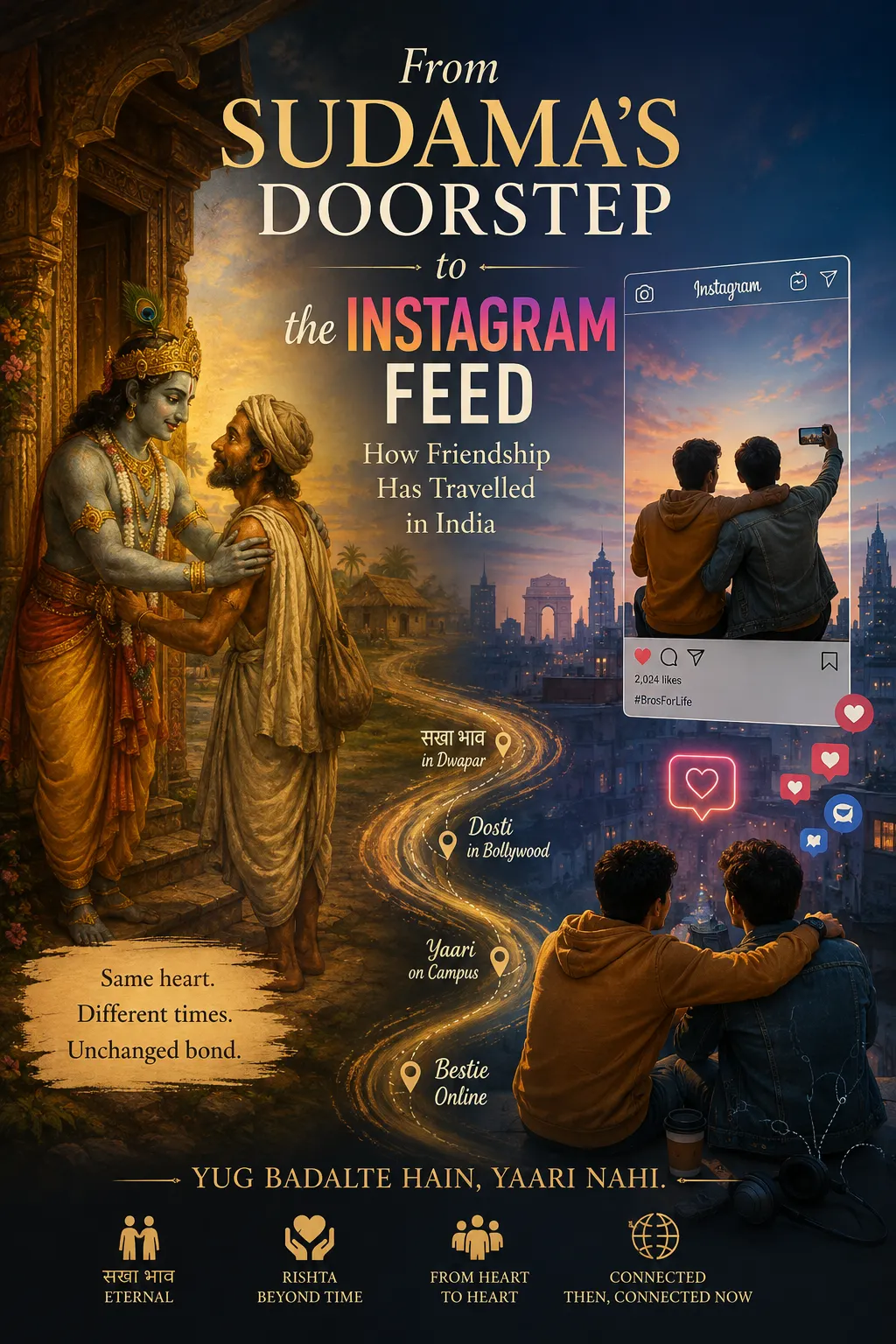 The King Who Ran Barefoot: Friendship’s Long Journey From Sudama to the Insta Feed — #happyfriendshipday